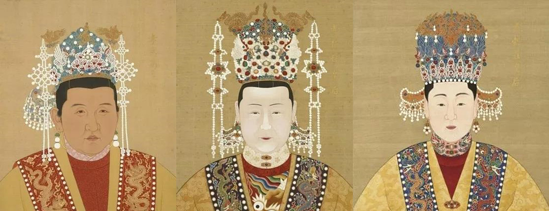 末端垂一粒大珍珠,查阅历代皇后像之后发现宋代珠排环的设计十分常见