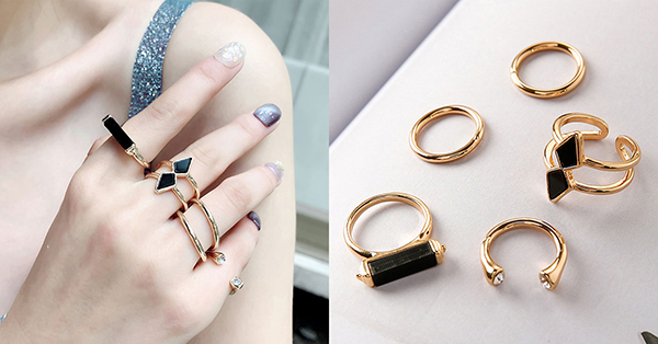 黃銅材質的戒指有著天然獨特的金色，戴起來獨具風格！