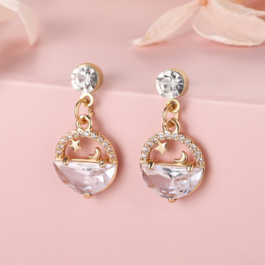 星月海洋傳說輕奢-無耳洞黏貼式耳環