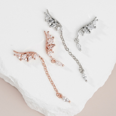 天使的翅膀-無耳洞黏貼式耳環