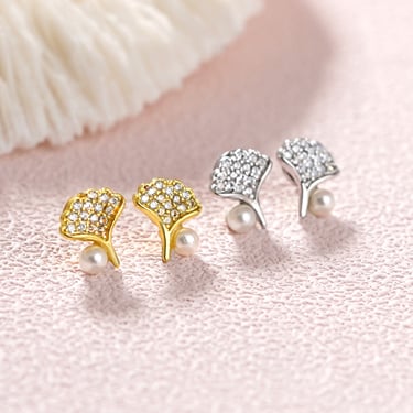 璀璨銀杏-無耳洞黏貼式耳環