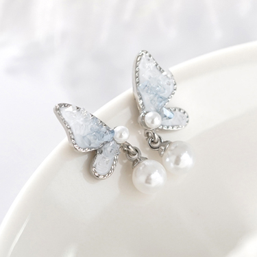 期間限定-冰雪奇緣系列-無耳洞黏貼式耳環