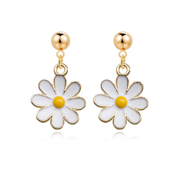 春日小雛菊-無耳洞黏貼式耳環