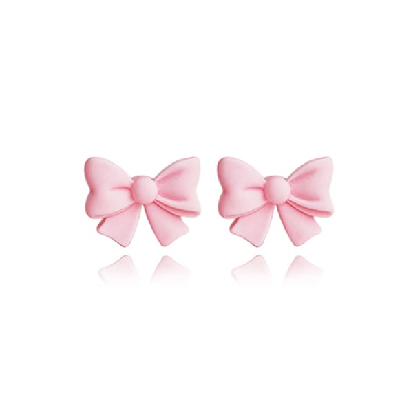 夢幻公主蝴蝶結-無耳洞黏貼式耳環