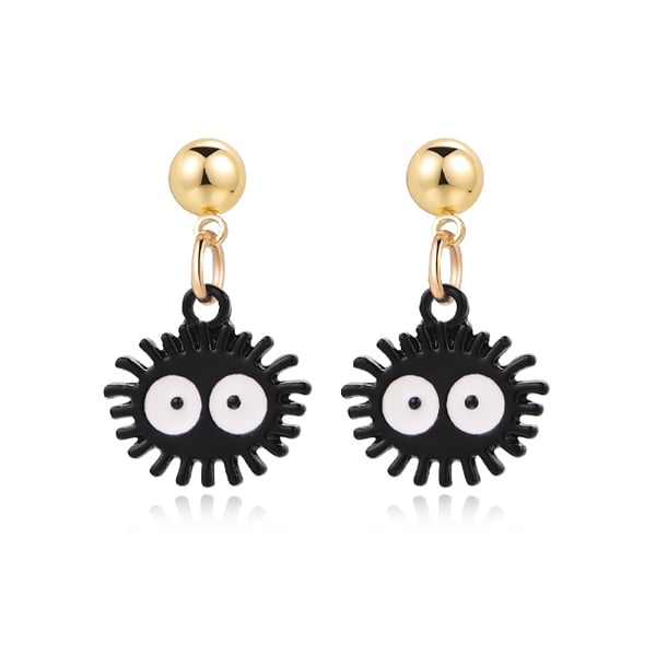 可愛卡通小海膽-耳針無耳洞黏貼式耳環