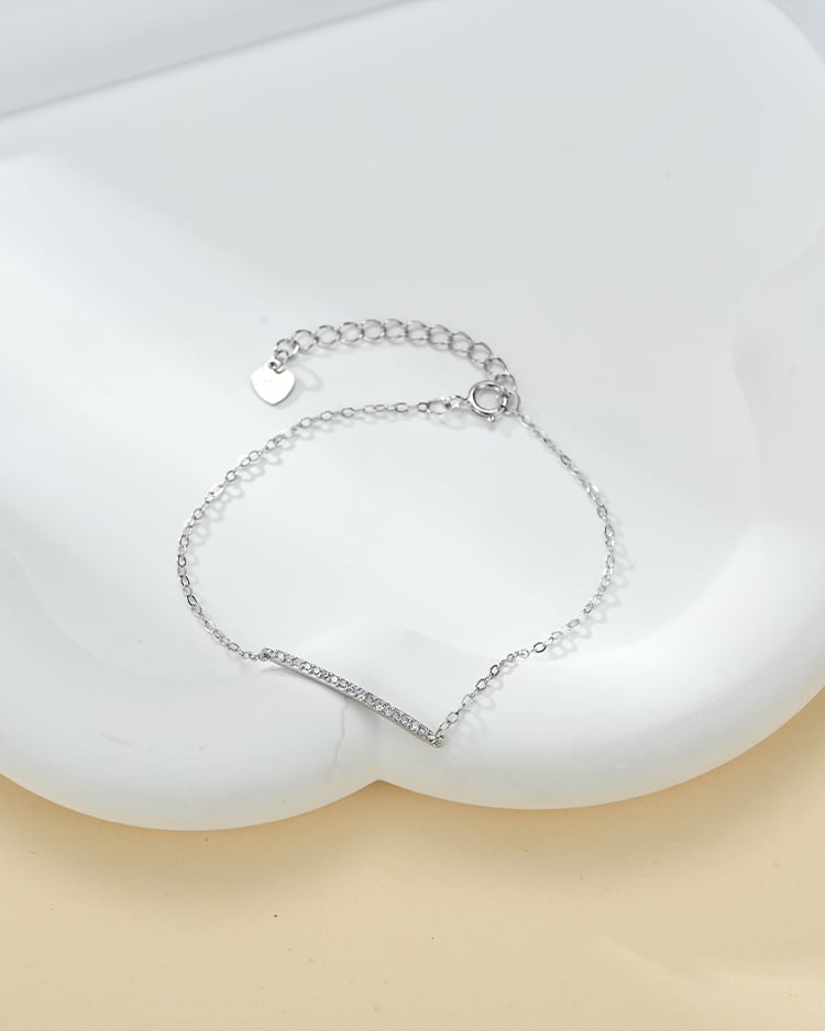 纖細光影手鍊[純銀] 場景展示