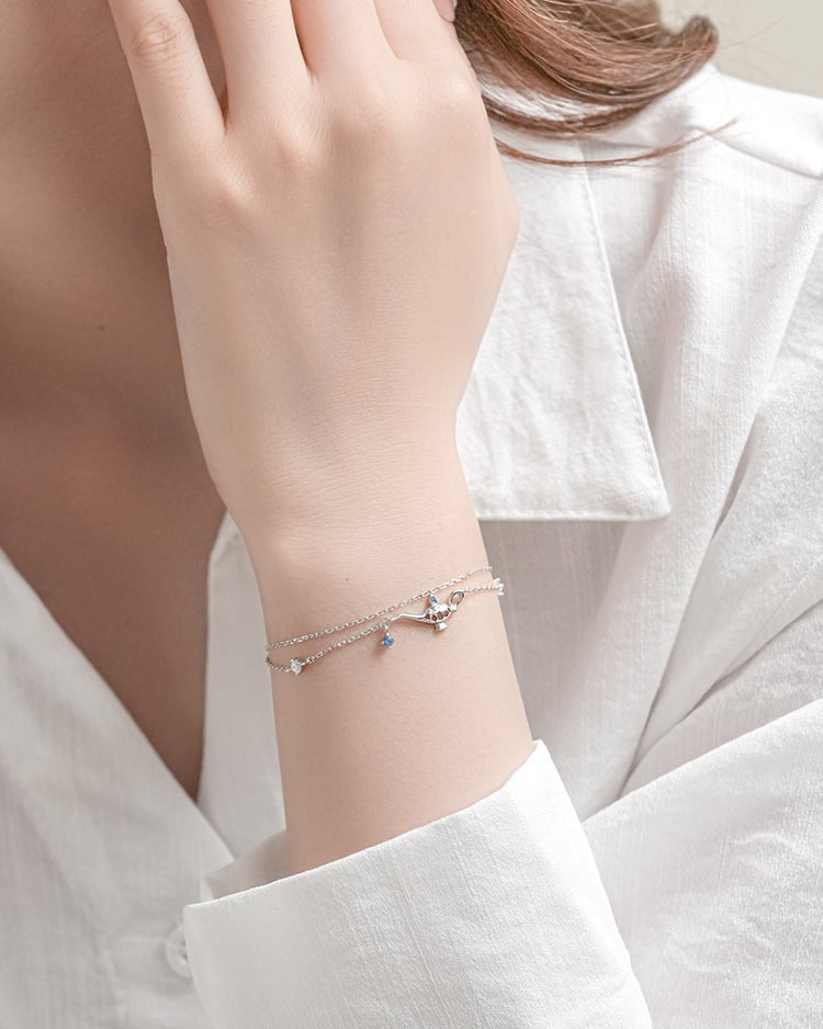 魔法之燈手鍊[純銀] 模特展示