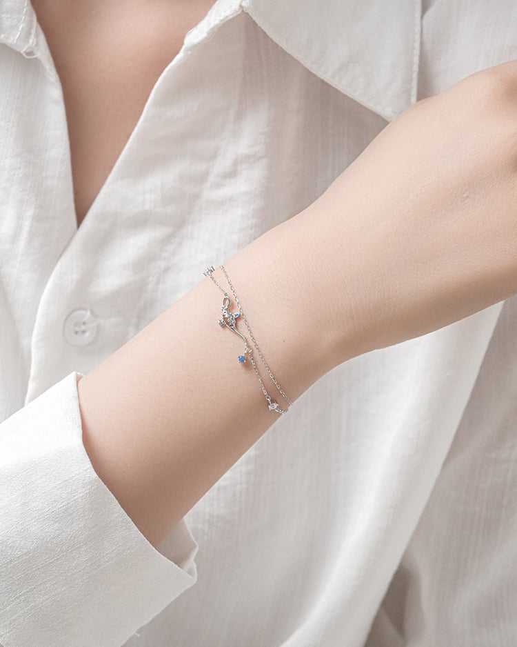 魔法之燈手鍊[純銀] 模特展示