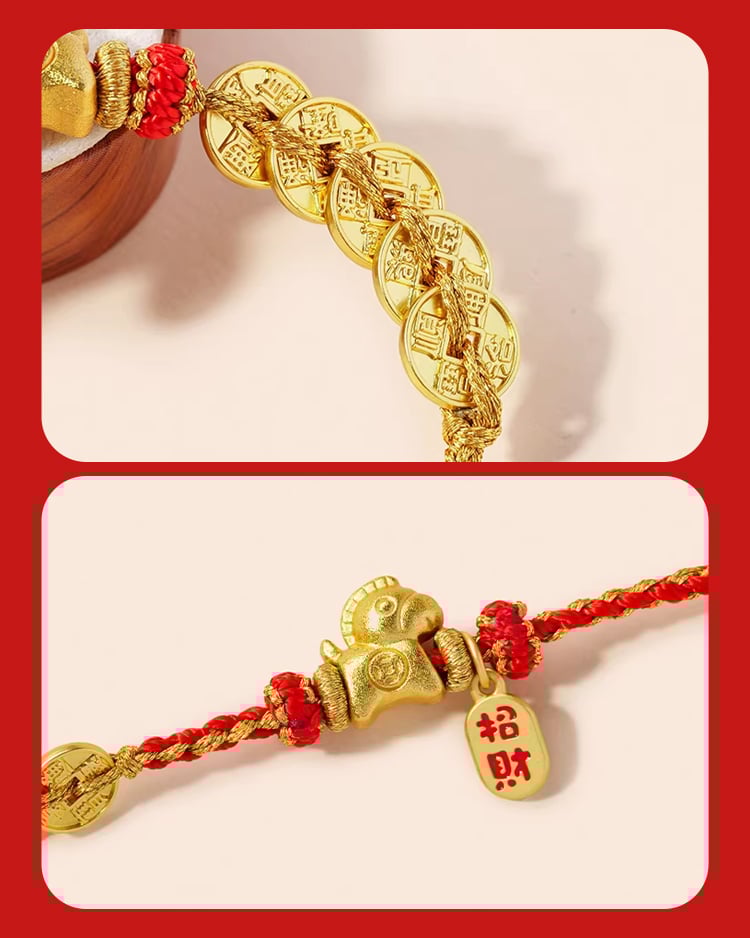 馬上有財手鍊 佩戴特寫