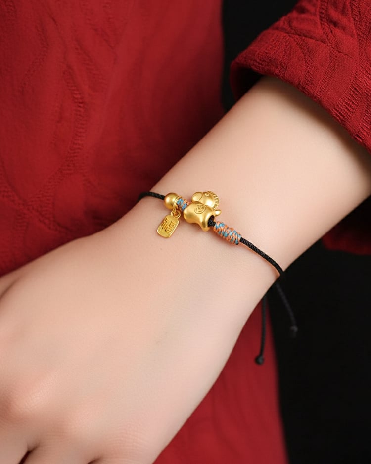 黑色款手鍊佩戴近照