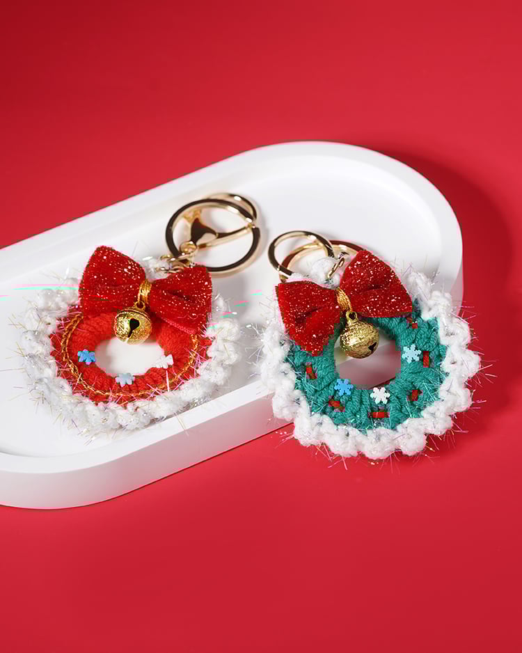 聖誕經典紅綠花圈吊飾 場景展示