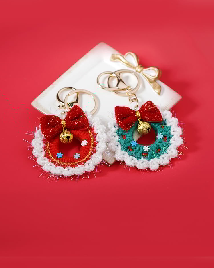 聖誕經典紅綠花圈吊飾 場景展示