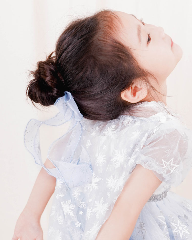 夢幻公主日系蝴蝶結蕾絲髮夾 模特兒展示
