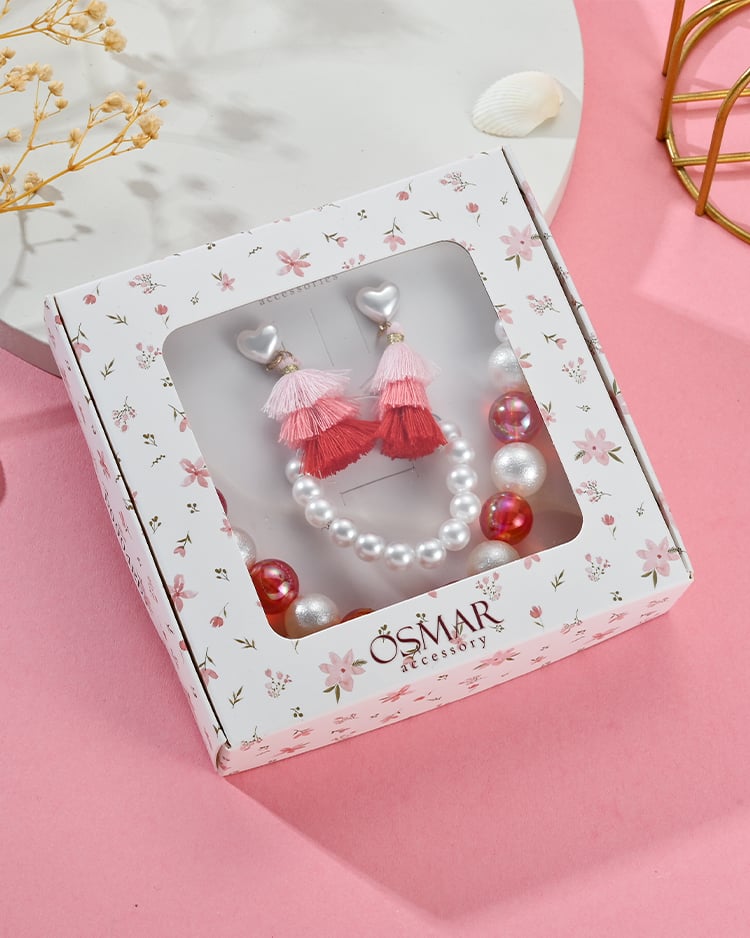 超Q粉彩流蘇飾品盒 (3件組) 場景展示