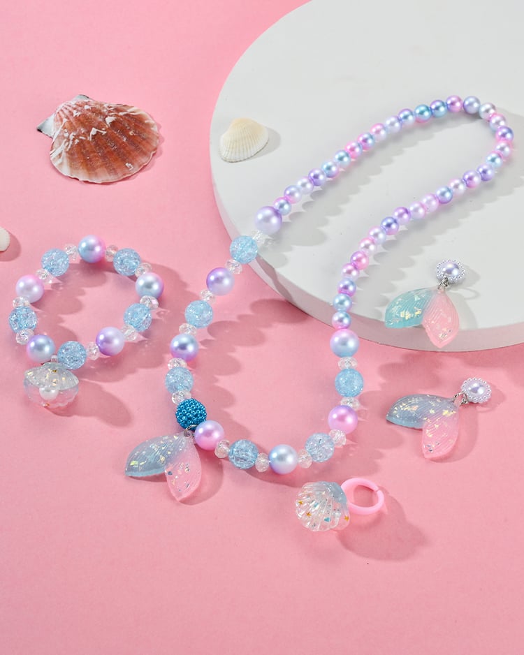 沁涼粉藍果凍色黏貼式耳環飾品盒 (4件組) 場景展示