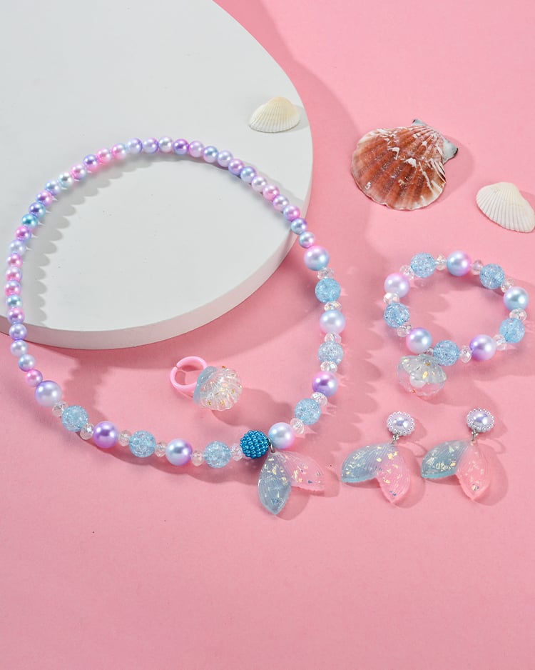 沁涼粉藍果凍色黏貼式耳環飾品盒 (4件組) 場景展示