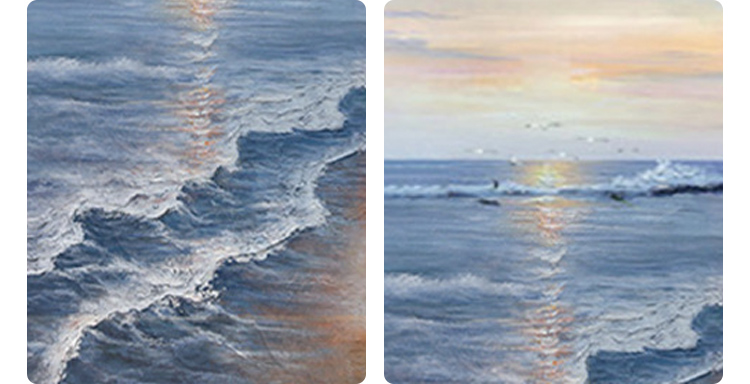 波浪海景 | 手繪油畫 場景展示