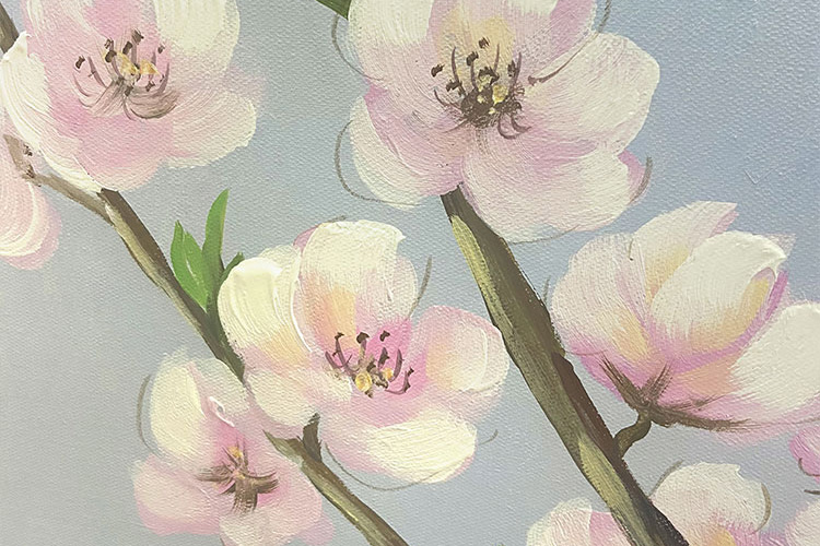 桃花朵朵 | 手繪油畫 場景展示