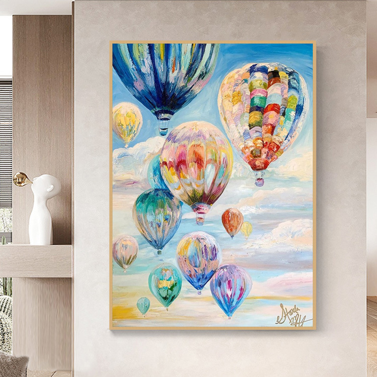 熱氣球 | 手繪油畫 場景展示