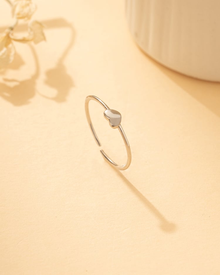 心悅愛心開口戒指[純銀] 場景展示