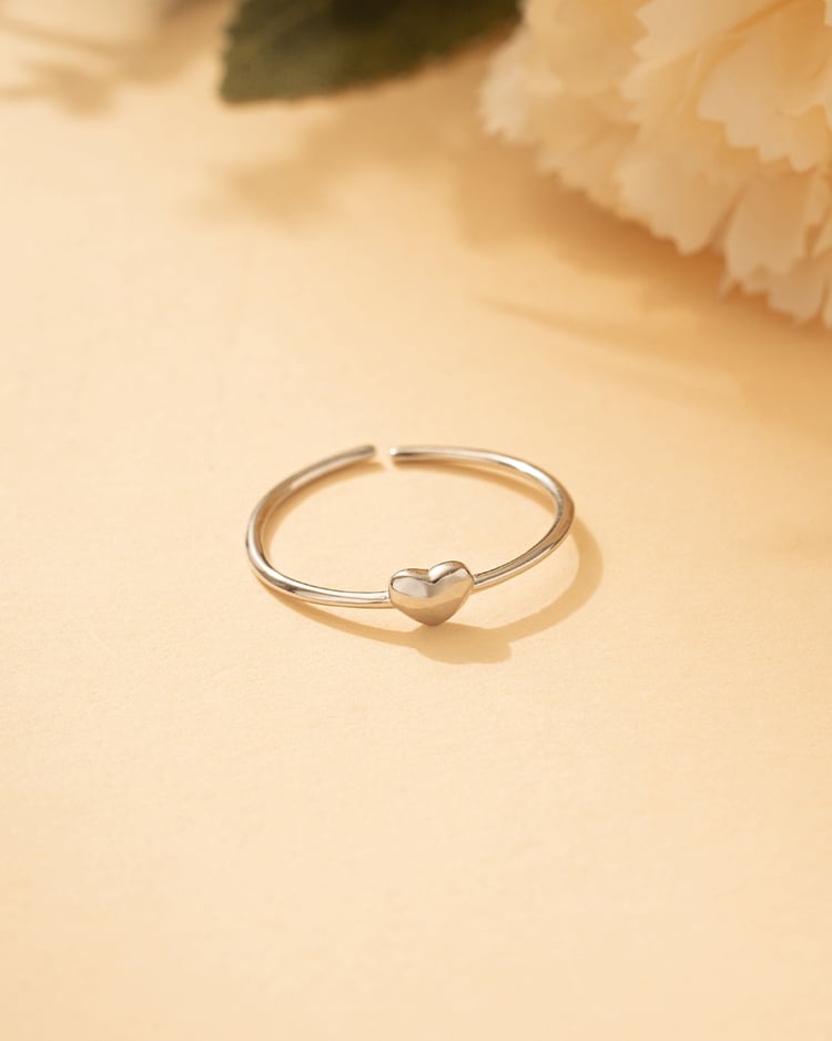 心悅愛心開口戒指[純銀] 場景展示