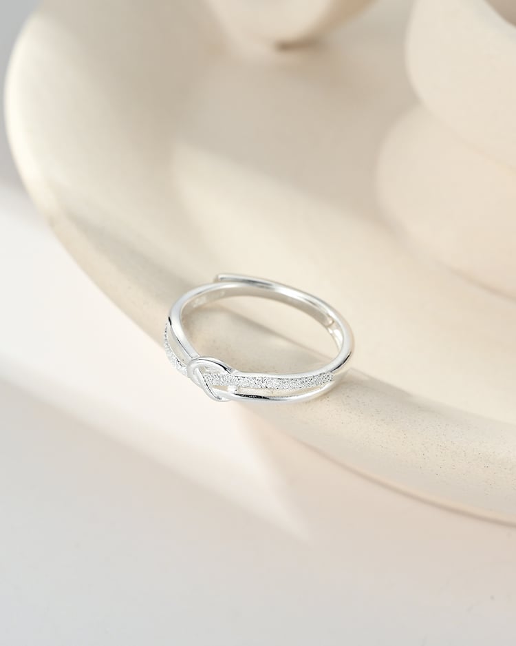 相扣誓約開口戒指[純銀] 場景展示
