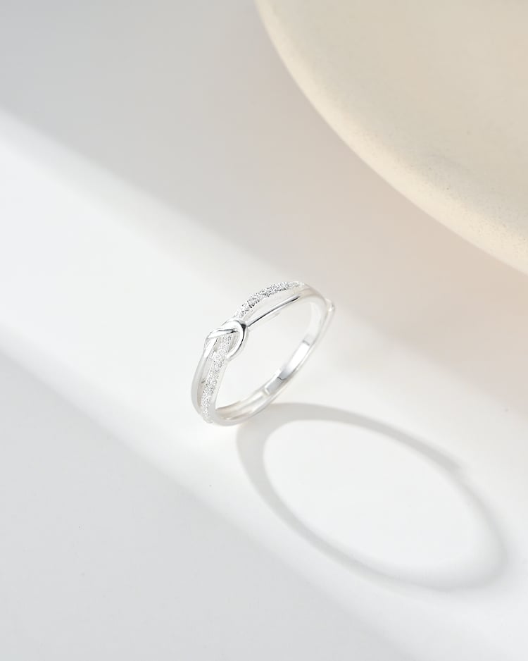 相扣誓約開口戒指[純銀] 場景展示