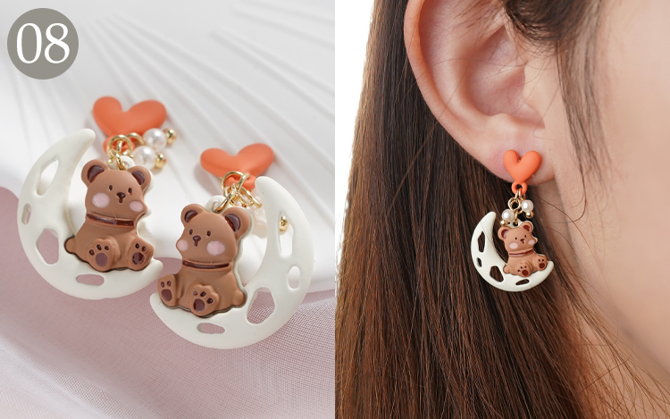 新品預售 無耳洞黏貼式耳環 場景展示+模特展示