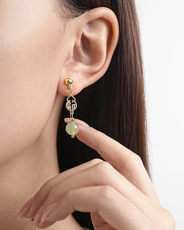 福韻雅緻耳環 耳針/無耳洞黏貼式耳環 模特兒展示