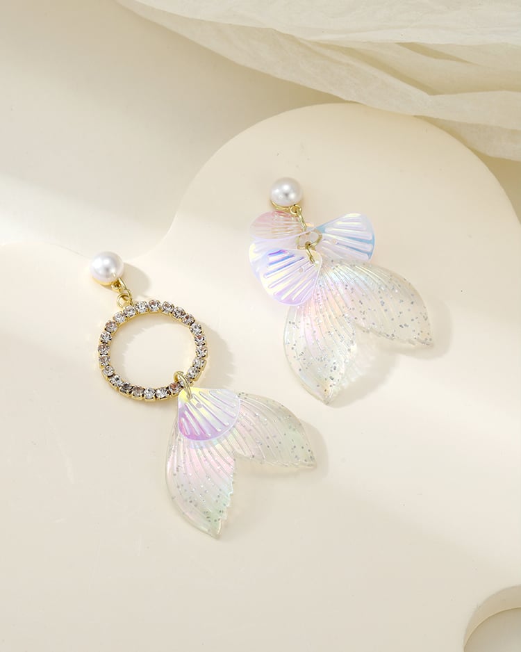 幻彩夢幻人魚 耳針/無耳洞黏貼式耳環 場景展示