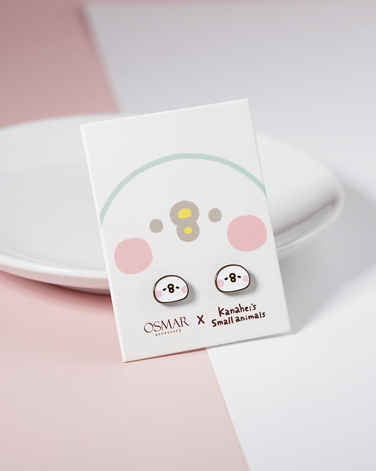 卡娜赫拉的小動物 P助系列 好想睡覺哦 無耳洞黏貼式耳環 場景展示