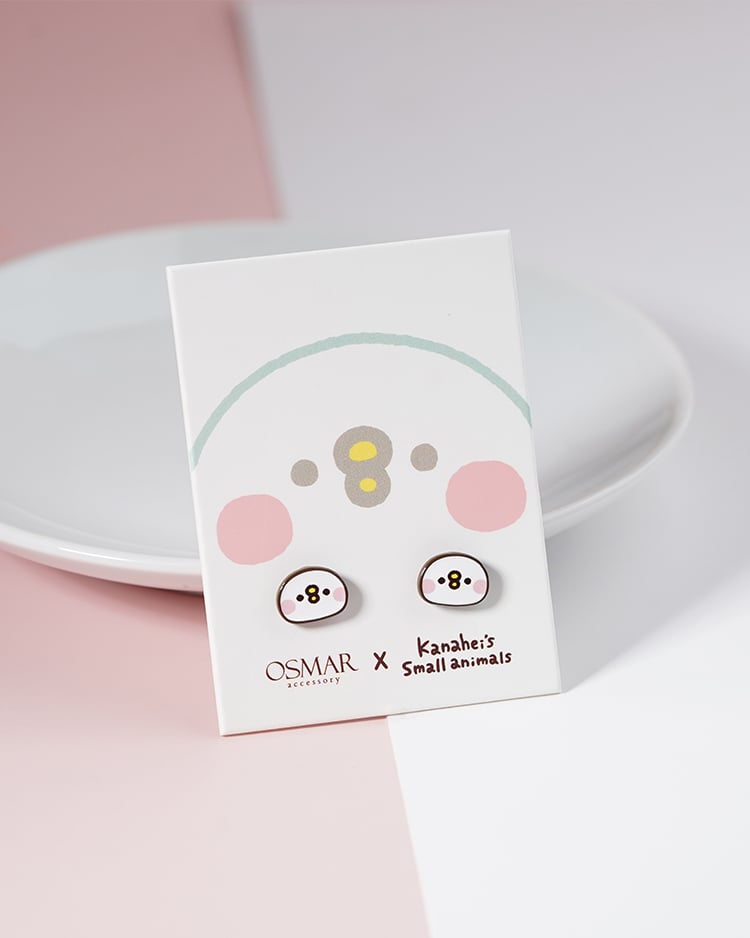 卡娜赫拉的小動物 P助系列 我在發呆  無耳洞黏貼式耳環 場景展示