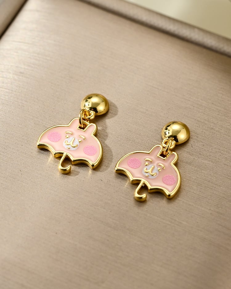 卡娜赫拉的小動物 兔兔小傘 無耳洞黏貼式耳環 場景展示