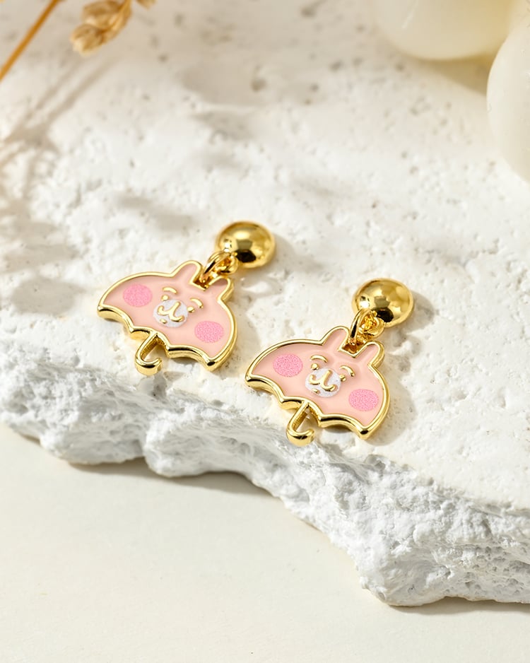 卡娜赫拉的小動物 兔兔小傘 無耳洞黏貼式耳環 場景展示