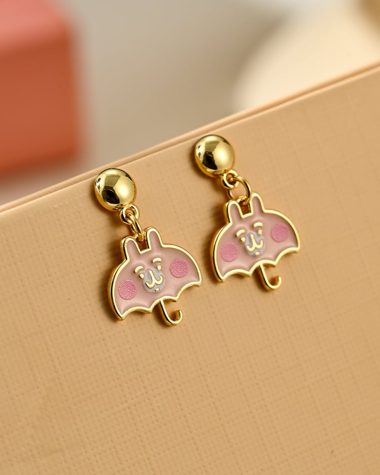 卡娜赫拉的小動物 兔兔小傘 無耳洞黏貼式耳環 場景展示