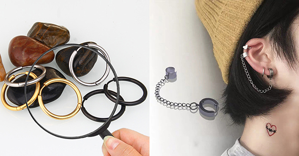 純鈦耳環也是近年來的流行款式，對於過敏女孩也是一款友善材質！