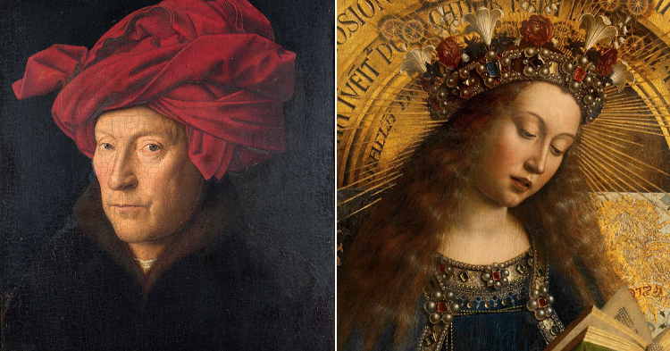 尼德蘭畫家揚·范艾克（Jan Van Eyck）因其獨特的貢獻，稱為「油畫之父」