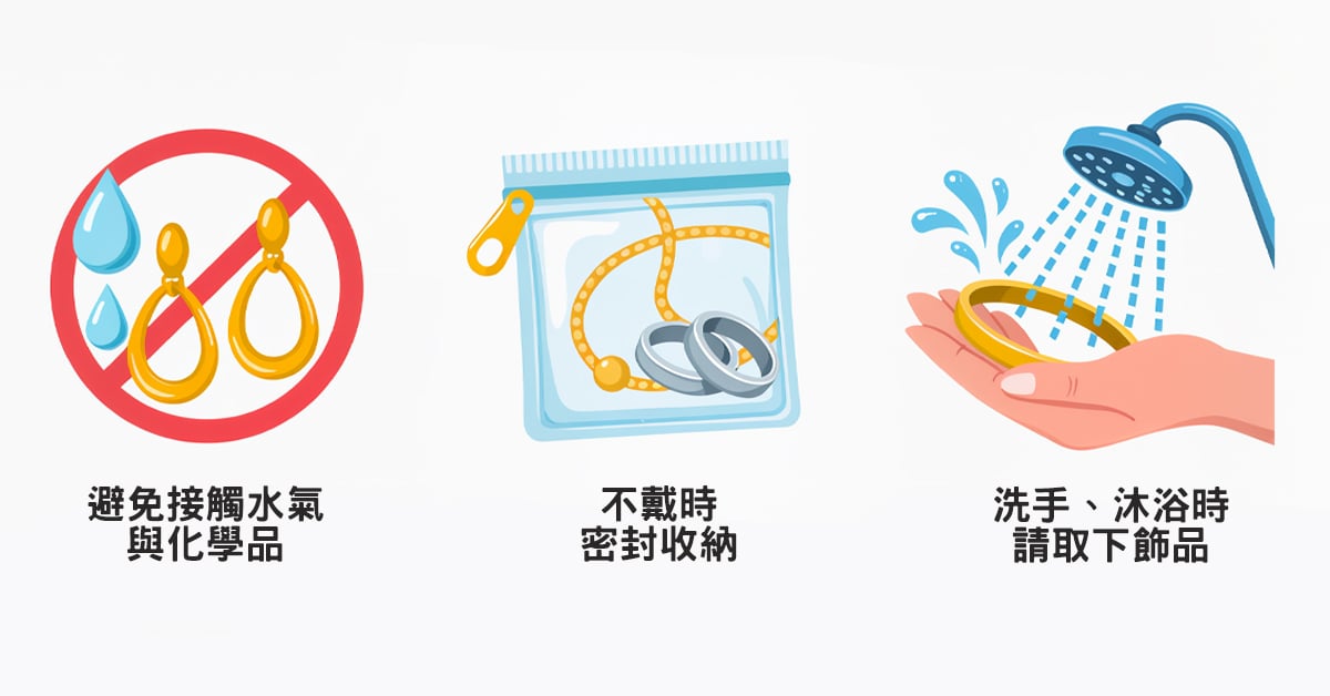 飾品日常保養技巧圖示