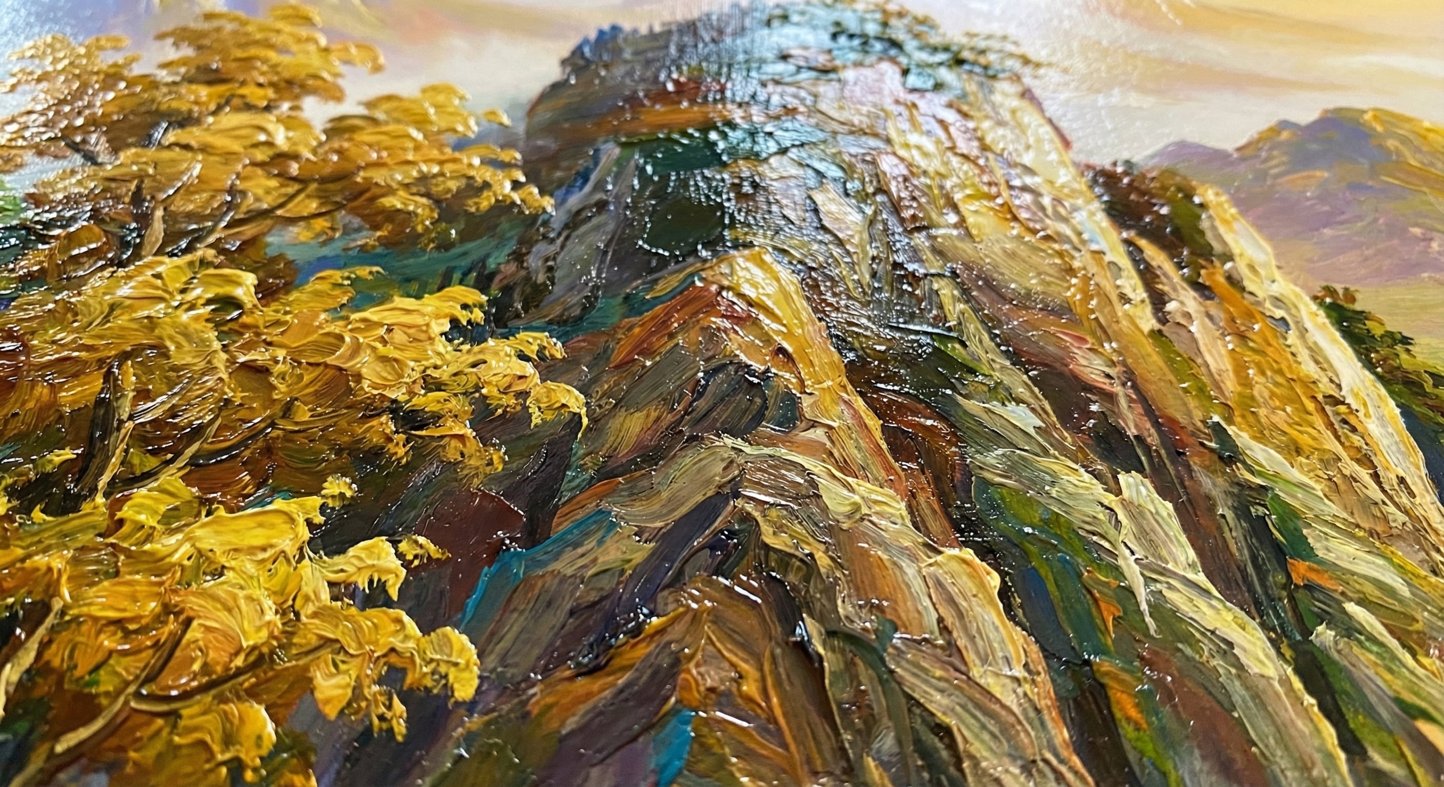 油畫肌理細節特寫