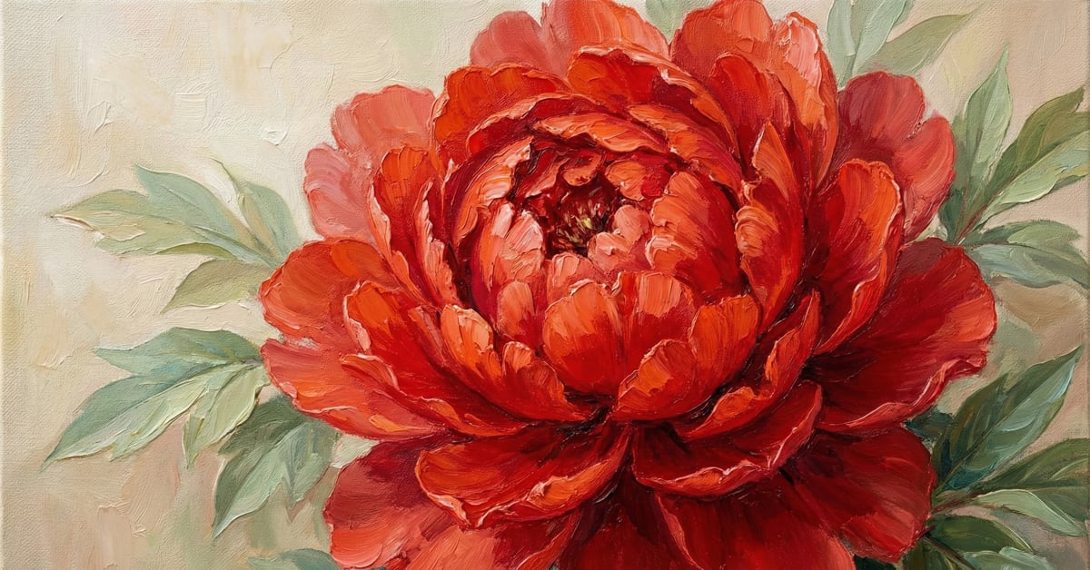 玄關牡丹風水畫-花開富貴