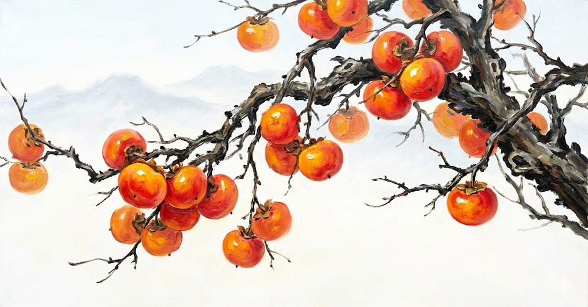 餐廳柿子風水畫-事事如意