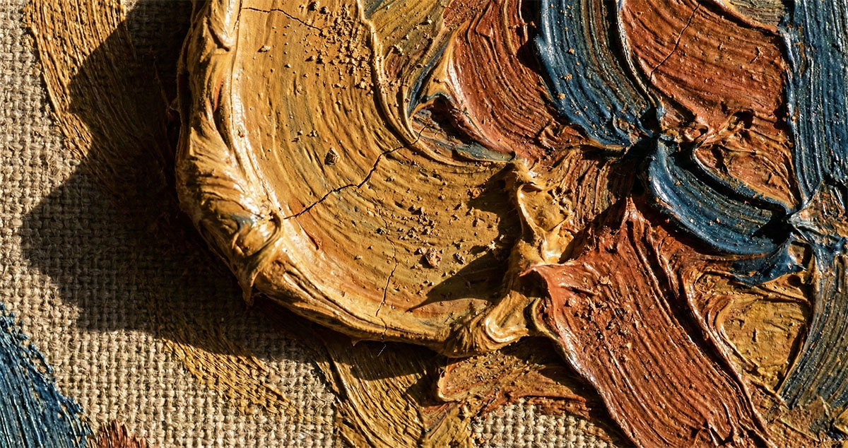 手繪油畫肌理質感特寫