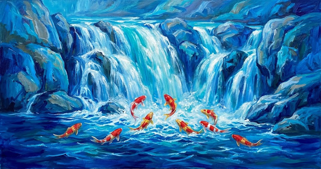 五行屬水風水畫-智慧與財運