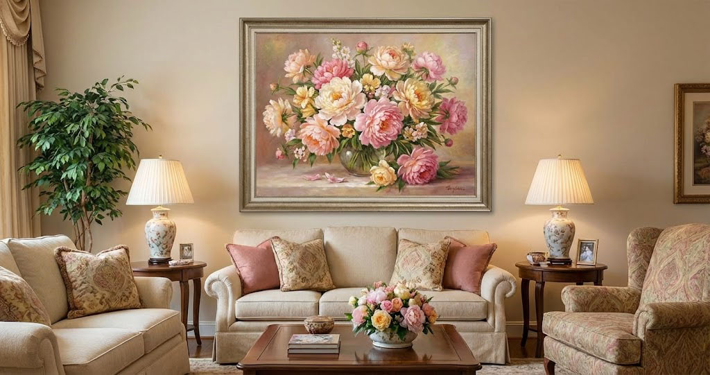 花開富貴油畫-喬遷送禮