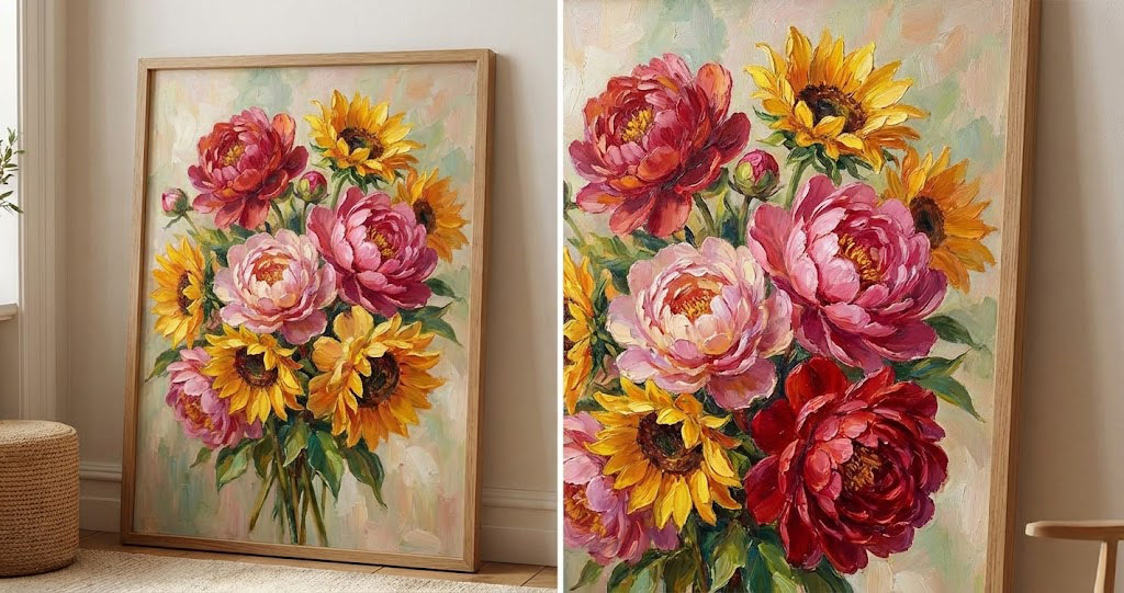 花開富貴油畫-喬遷送禮