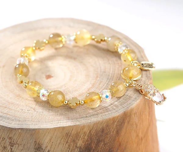 黃髮晶貔貅護佑手鍊