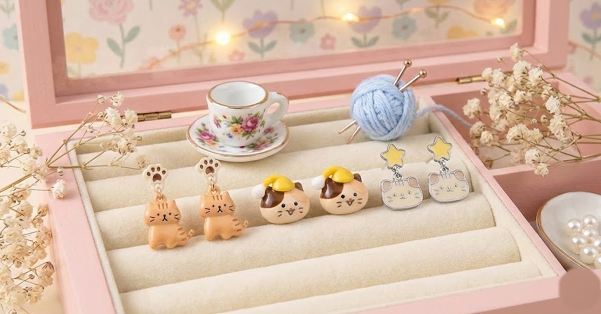 2026 OSMAR 貓咪系列黏貼式耳環：無耳洞女孩的終極救星