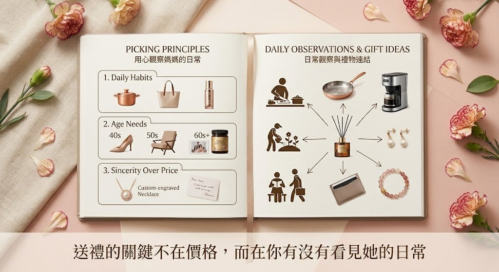 母親節送禮挑選原則，從媽媽日常習慣與年齡出發最不會踩雷