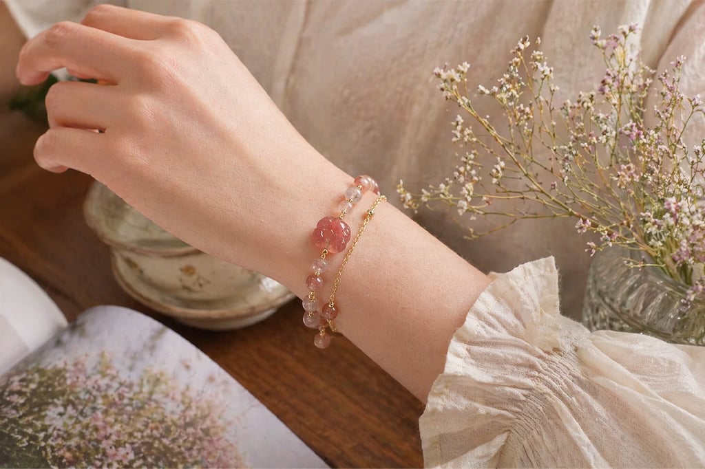 水逆期間配戴黑曜石紫水晶粉晶手鍊，幫助穩定情緒