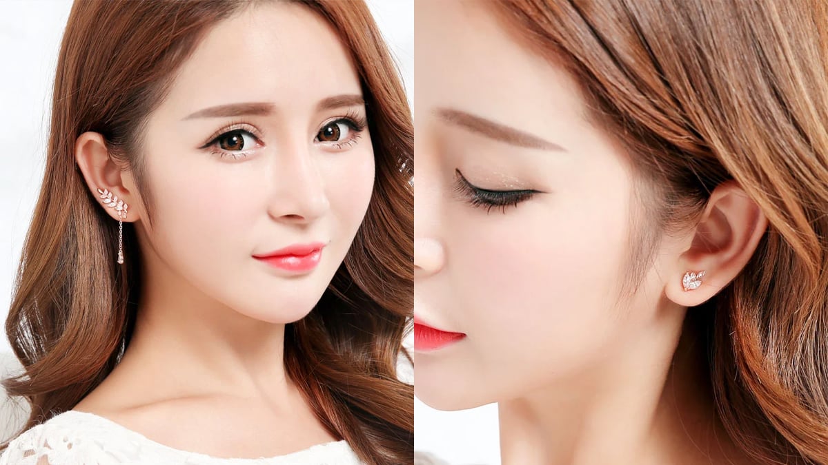 OSMAR 不對稱設計耳環 圓臉女孩創意修飾款